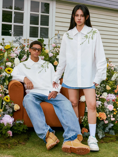 Harsh and Cruel Floral Embroidered Long Sleeve Shirt | Face 3 Face