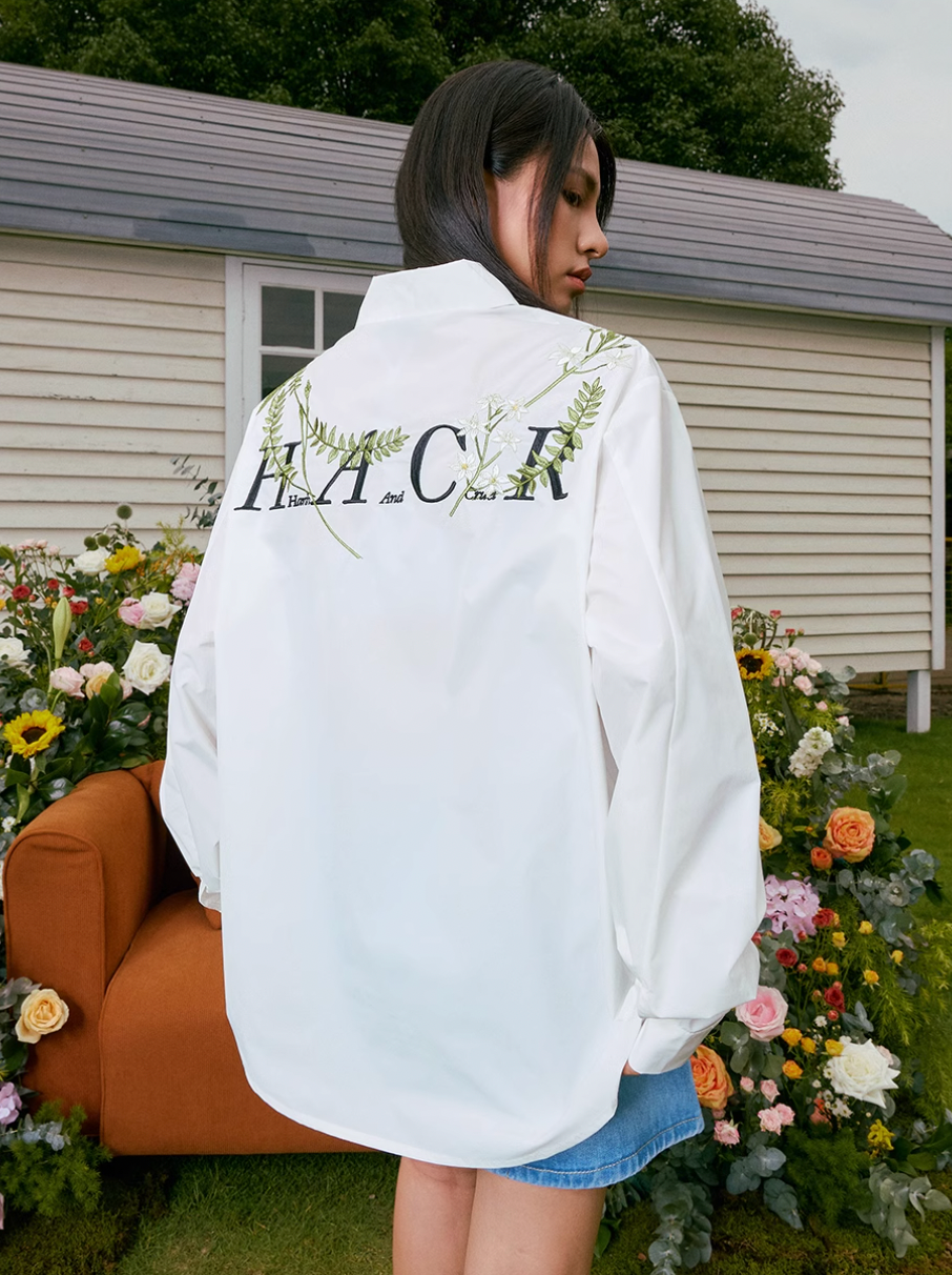 Harsh and Cruel Floral Embroidered Long Sleeve Shirt | Face 3 Face