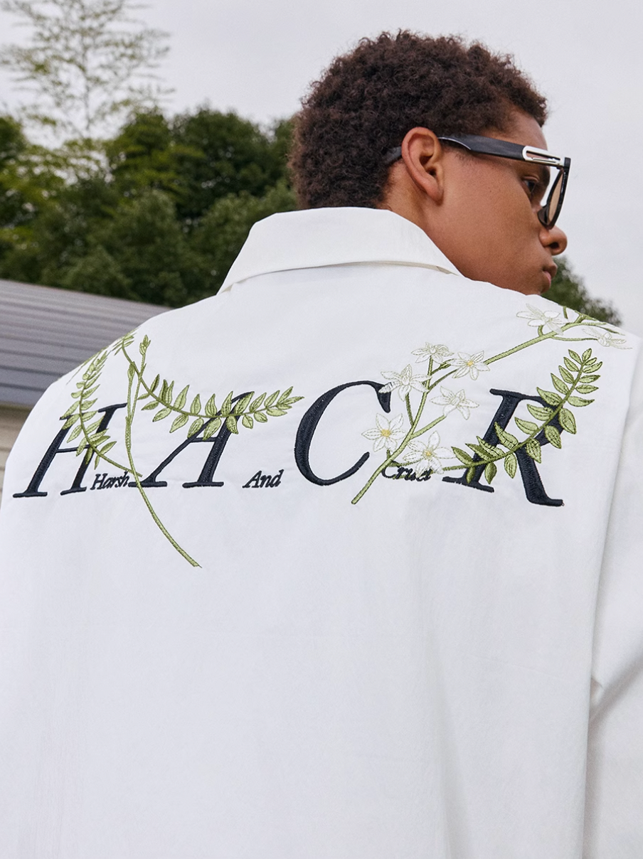 Harsh and Cruel Floral Embroidered Long Sleeve Shirt | Face 3 Face