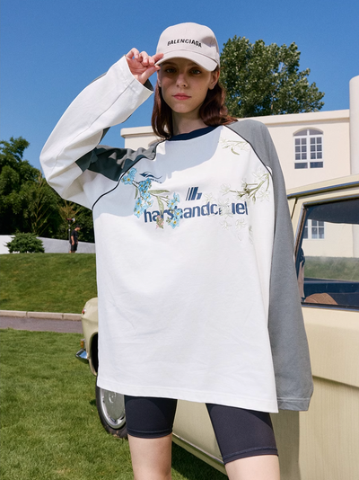 Harsh and Cruel Flower Embroidery Long Sleeved Tee | Face 3 Face