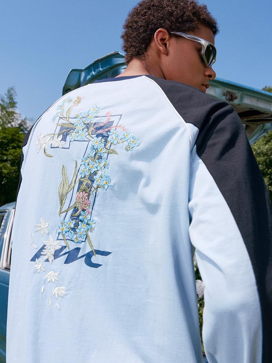 Harsh and Cruel Flower Embroidery Long Sleeved Tee | Face 3 Face