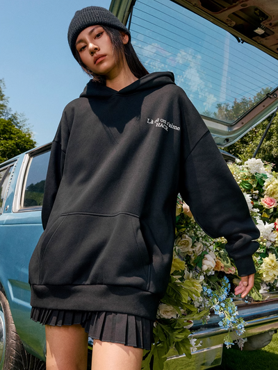 Harsh and Cruel Basic Logo Slogan HACR Embroidered Hoodie | Face 3 Face