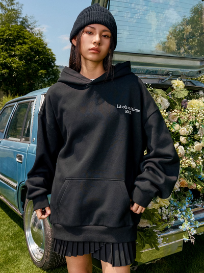 Harsh and Cruel Basic Logo Slogan HACR Embroidered Hoodie | Face 3 Face