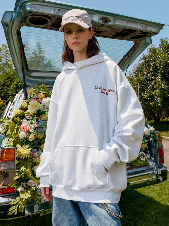 Harsh and Cruel Basic Logo Slogan HACR Embroidered Hoodie | Face 3 Face