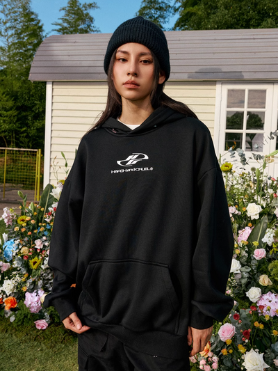 Harsh and Cruel Hood Floral Logo Embroidered Hoodie | Face 3 Face