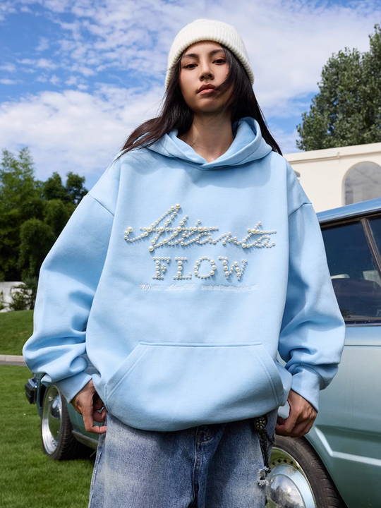 Harsh and Cruel Pearl Embroidery Hoodie | Face 3 Face