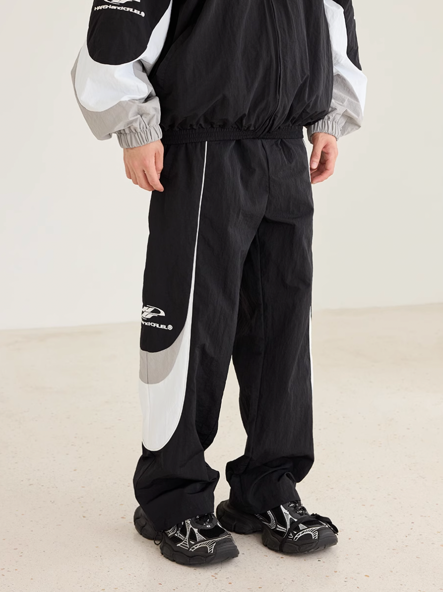 Harsh and Cruel Contrast Color Stitching Logo Track Pants | Face 3 Face