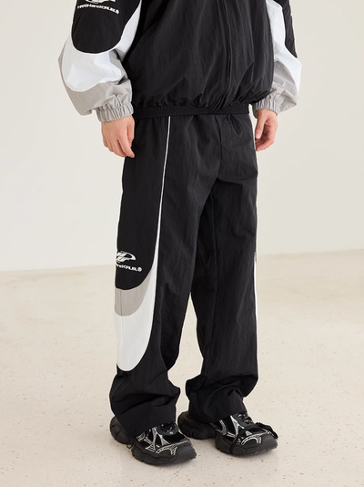 Harsh and Cruel Contrast Color Stitching Logo Track Pants | Face 3 Face