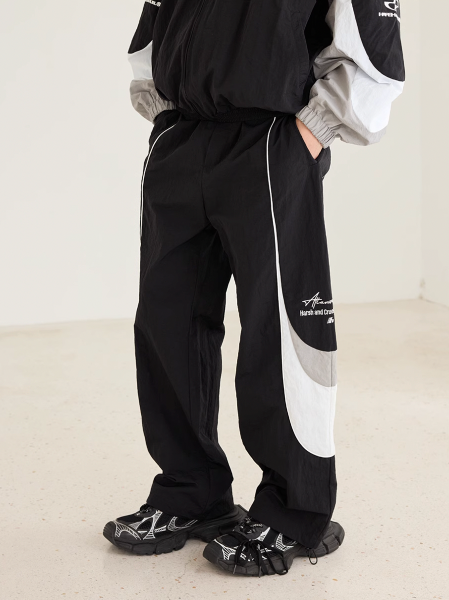 Harsh and Cruel Contrast Color Stitching Logo Track Pants | Face 3 Face