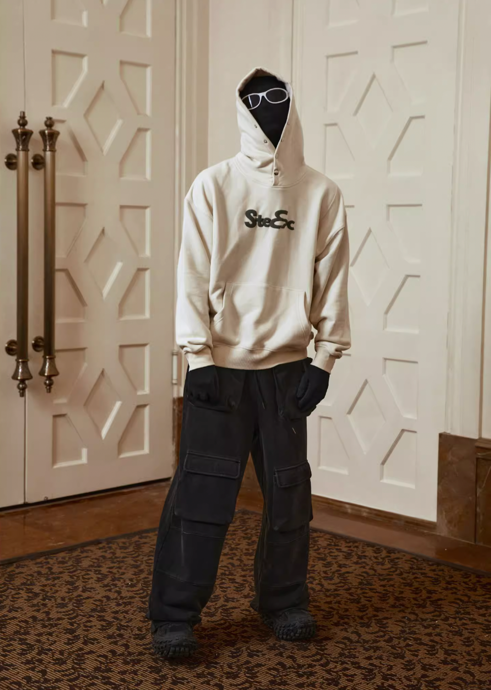 STEEPC Balaclava Foam Print Hoodie | Face 3 Face