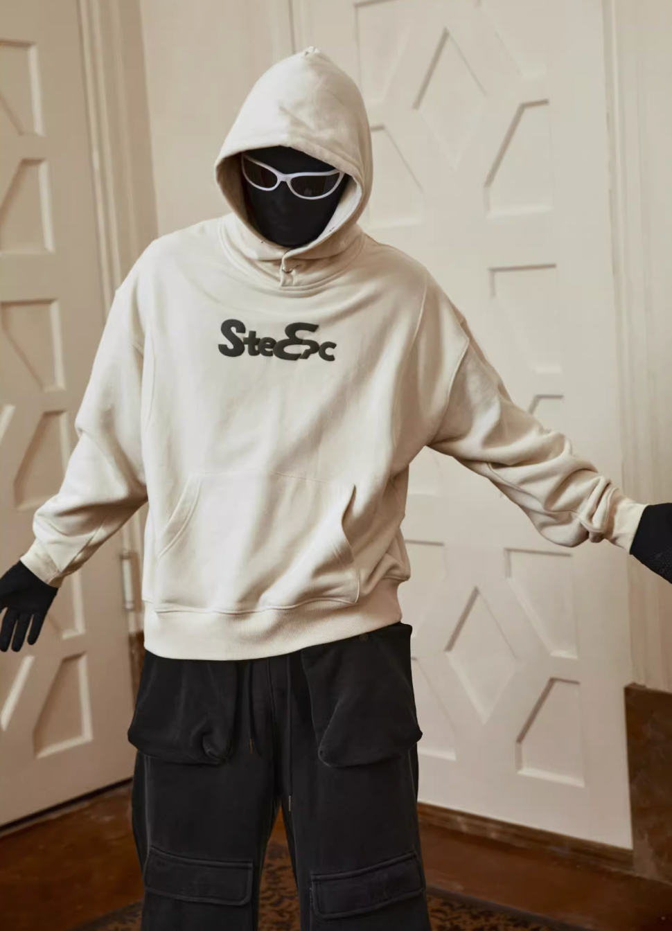 STEEPC Balaclava Foam Print Hoodie | Face 3 Face