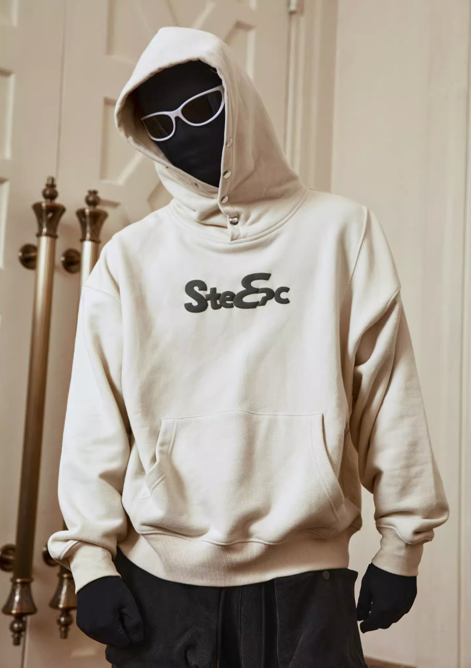 STEEPC Balaclava Foam Print Hoodie | Face 3 Face