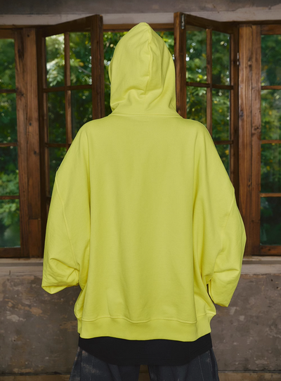 STEEPC Sparkling Fluorescent Yellow Zip Hoodie | Face 3 Face