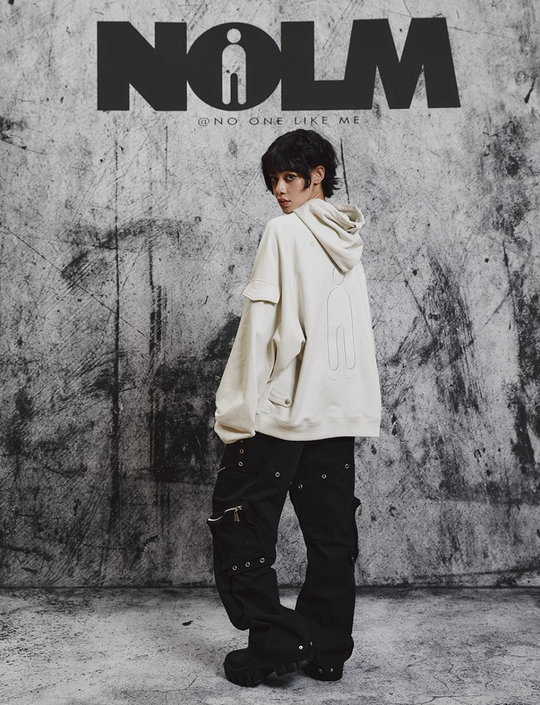 STEEPC NOLM Embroidered Logo Loose Hoodie | Face 3 Face