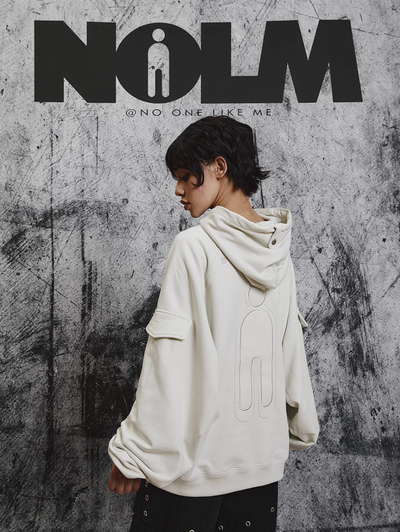 STEEPC NOLM Embroidered Logo Loose Hoodie | Face 3 Face