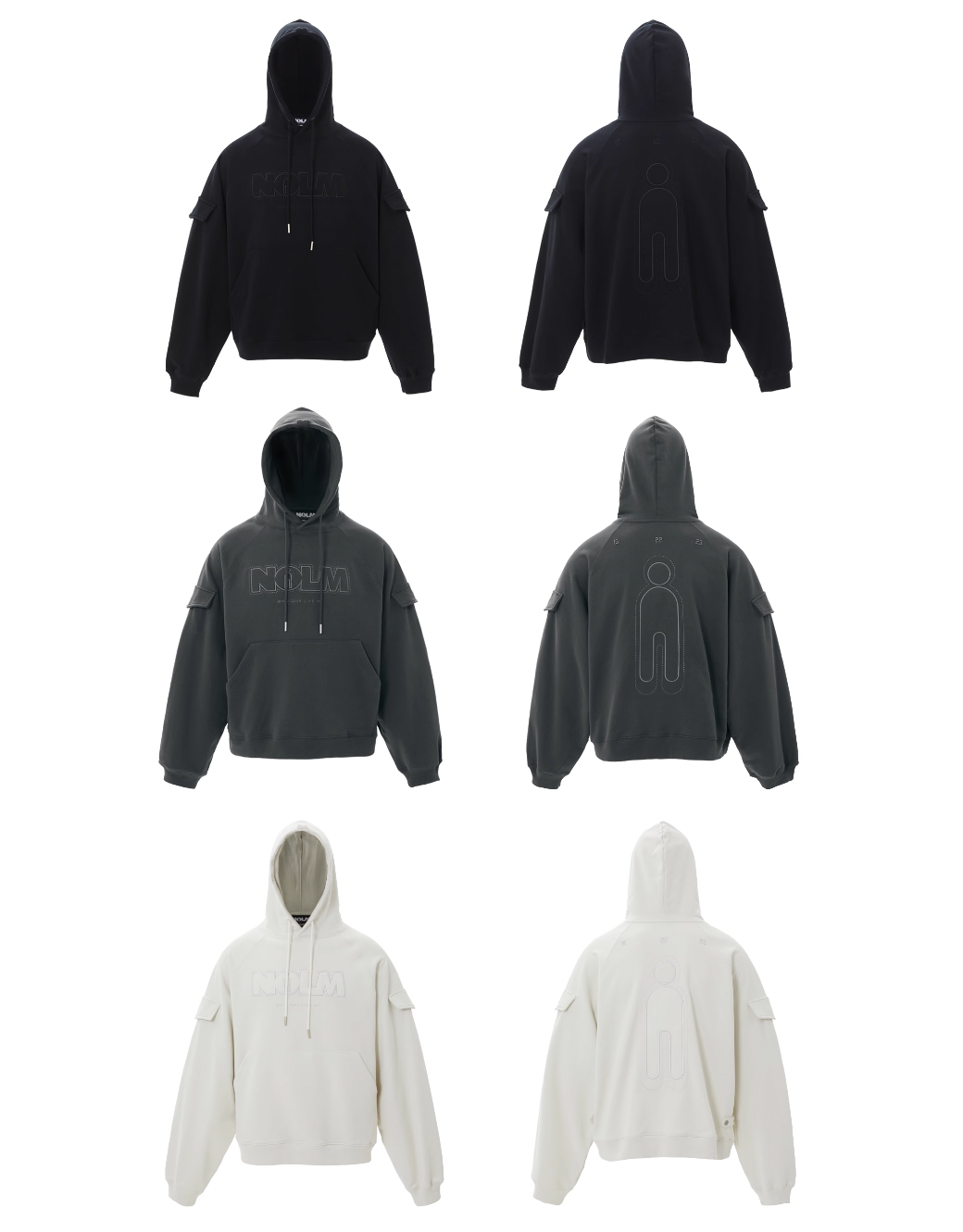 STEEPC NOLM Embroidered Logo Loose Hoodie | Face 3 Face