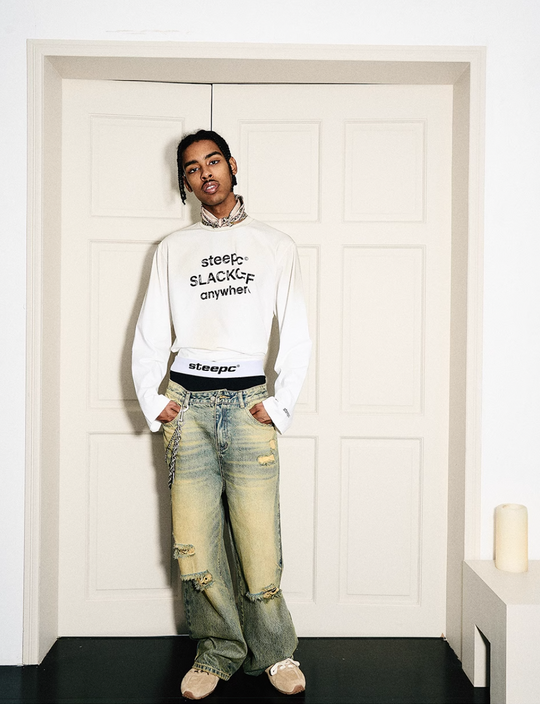 STEEPC Yellowed Vintage Washed Worn Jeans | Face 3 Face