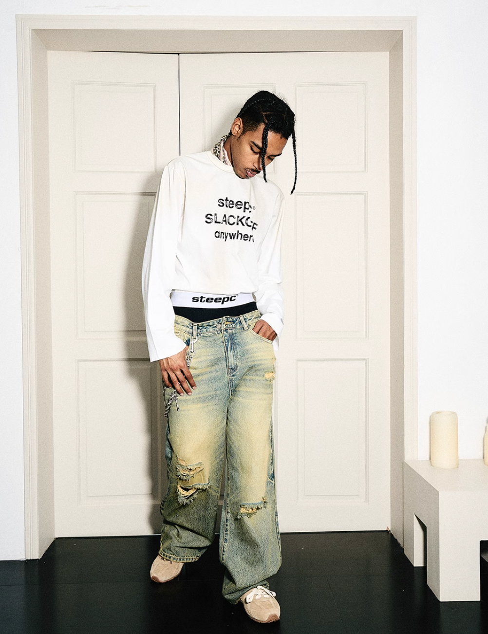 STEEPC Yellowed Vintage Washed Worn Jeans | Face 3 Face