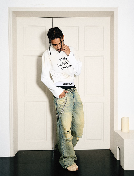 STEEPC Yellowed Vintage Washed Worn Jeans | Face 3 Face