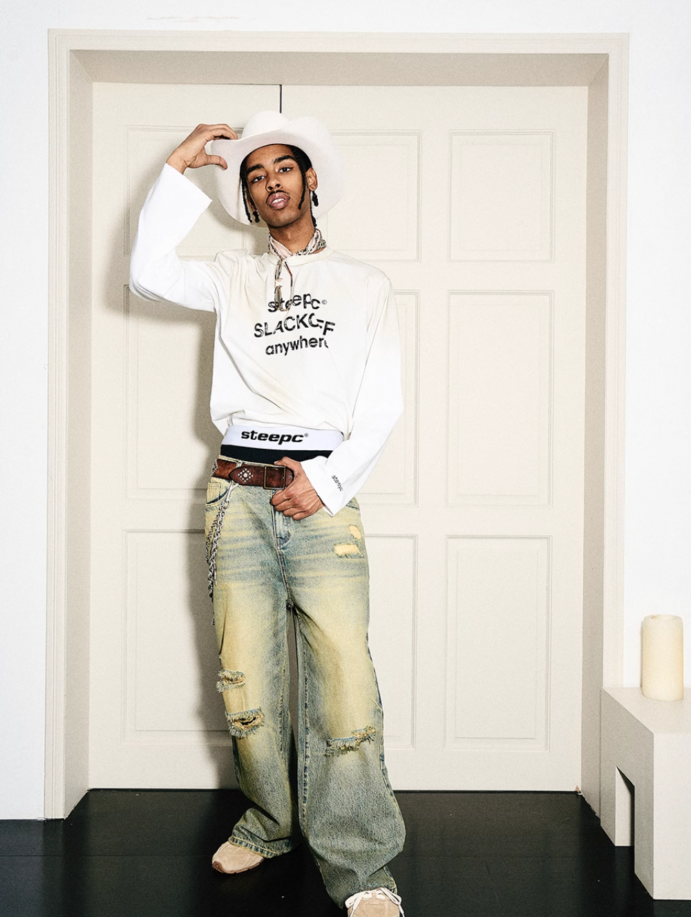 STEEPC Yellowed Vintage Washed Worn Jeans | Face 3 Face