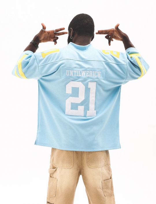 UNTILWERICH Mesh Quilting Embroidered Hockey Jersey | Face 3 Face