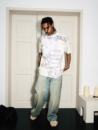 STEEPC Aged Spray Washed Blotch Full Print Tee | Face 3 Face