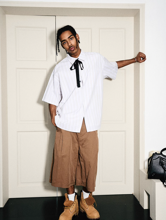 STEEPC Striped Simple Loose Shirt | Face 3 Face