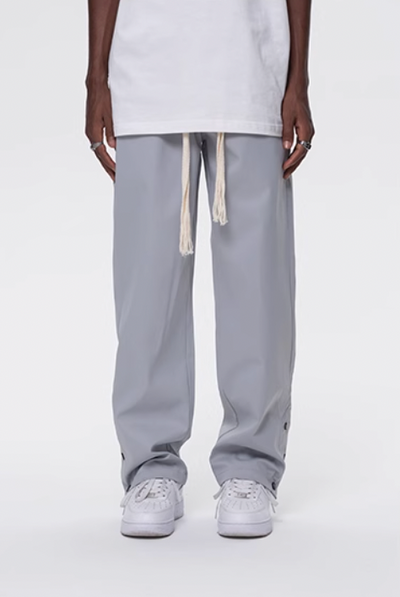 UNTILWERICH Drawstring Buttoned Athletic Pants | Face 3 Face