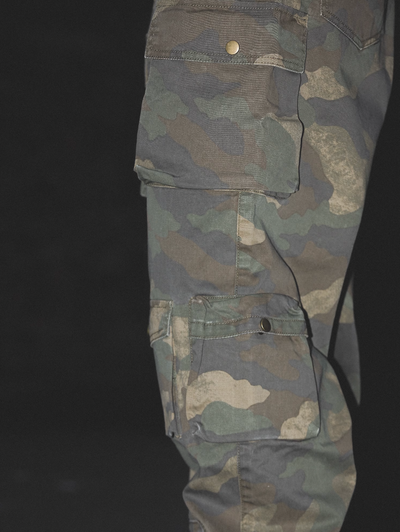 UNTILWERICH Dirty Camo Multi Pocket Work Cargo Pants | Face 3 Face