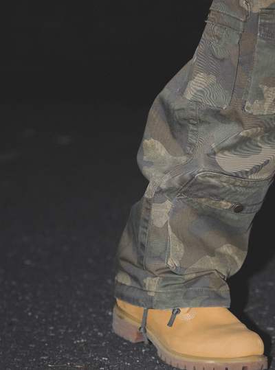 UNTILWERICH Dirty Camo Multi Pocket Work Cargo Pants | Face 3 Face