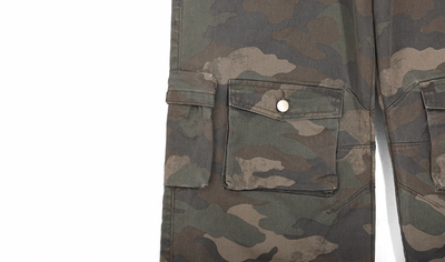 UNTILWERICH Dirty Camo Multi Pocket Work Cargo Pants | Face 3 Face