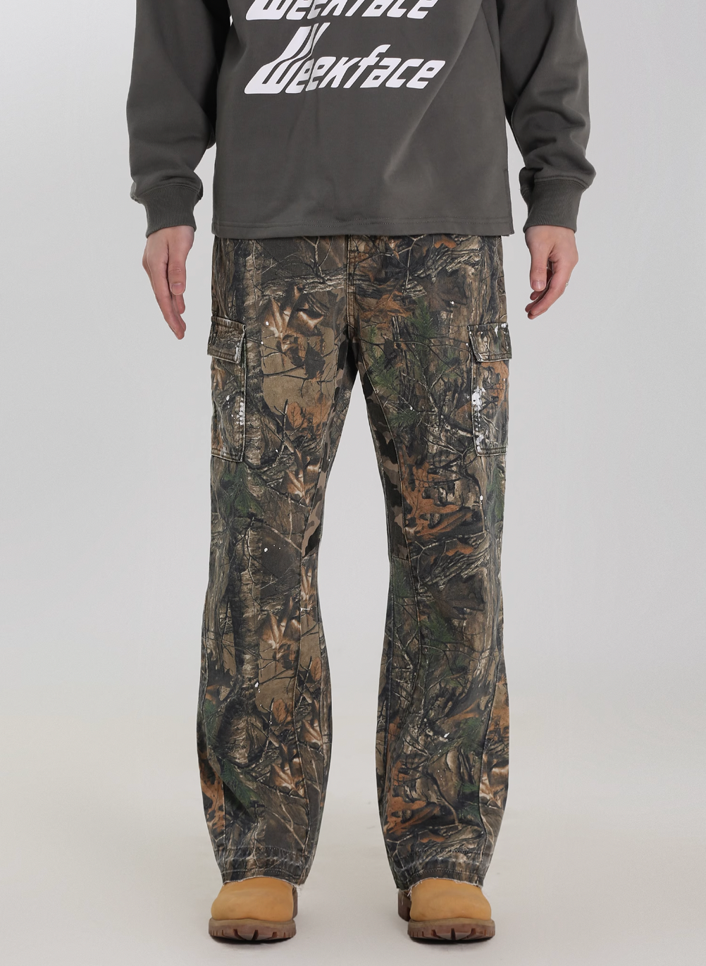 UNTILWERICH Camouflage Withered Leaves Micro Cargo Pants | Face 3 Face