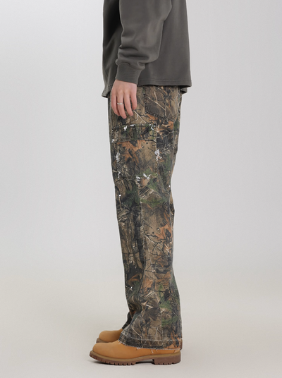 UNTILWERICH Camouflage Withered Leaves Micro Cargo Pants | Face 3 Face