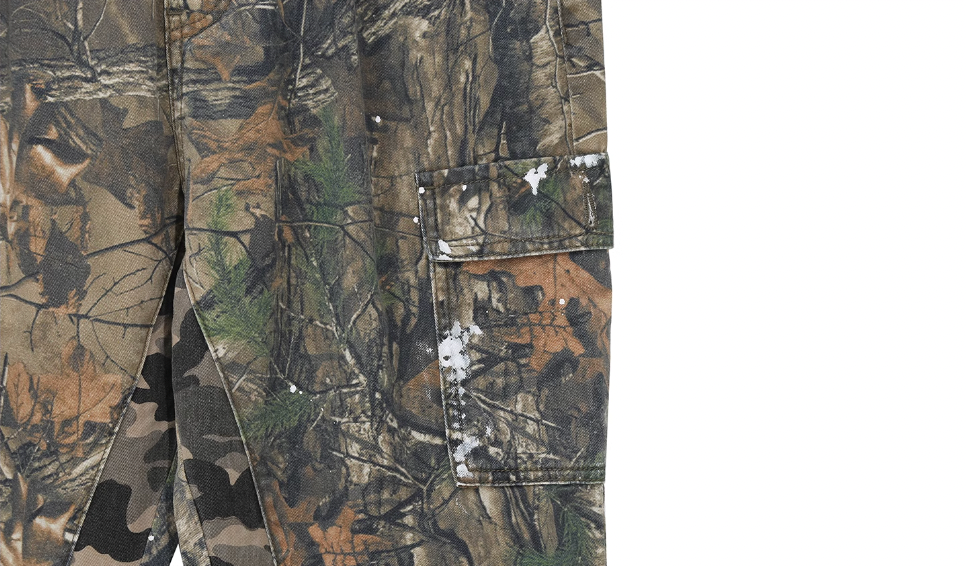 UNTILWERICH Camouflage Withered Leaves Micro Cargo Pants | Face 3 Face