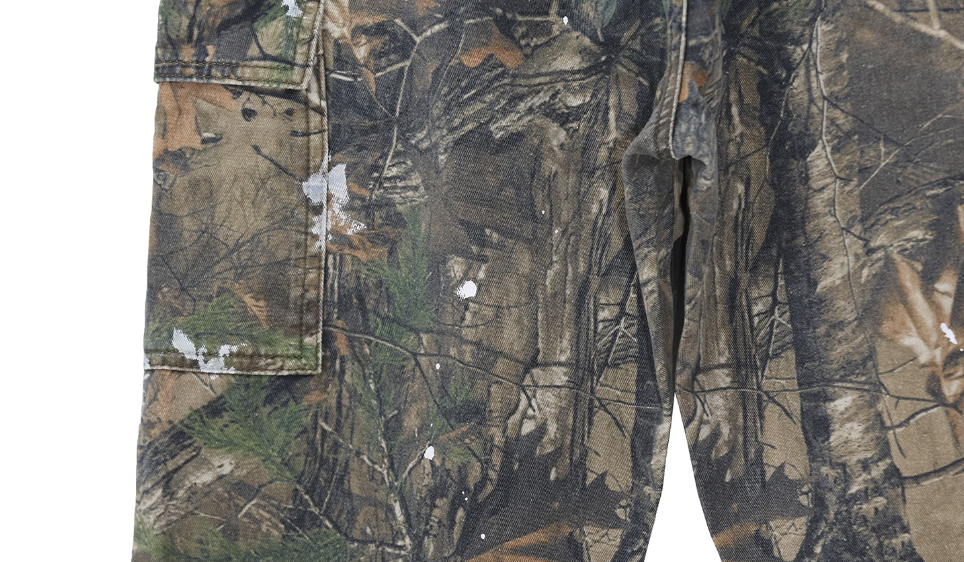 UNTILWERICH Camouflage Withered Leaves Micro Cargo Pants | Face 3 Face