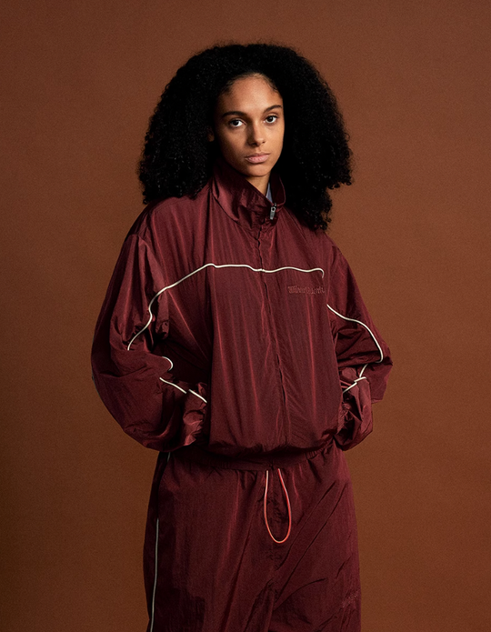 MHARF Burgundy Vintage Sport Windbreaker | Face 3 Face