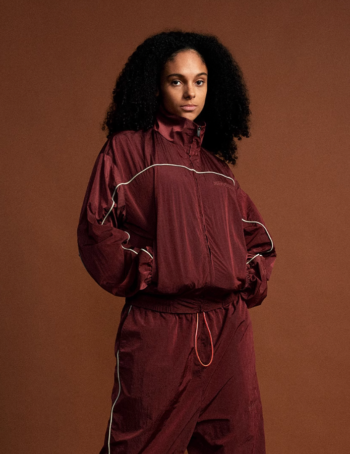MHARF Burgundy Vintage Sport Windbreaker | Face 3 Face