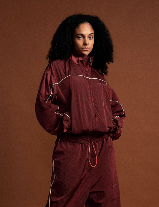 MHARF Burgundy Vintage Sport Windbreaker | Face 3 Face
