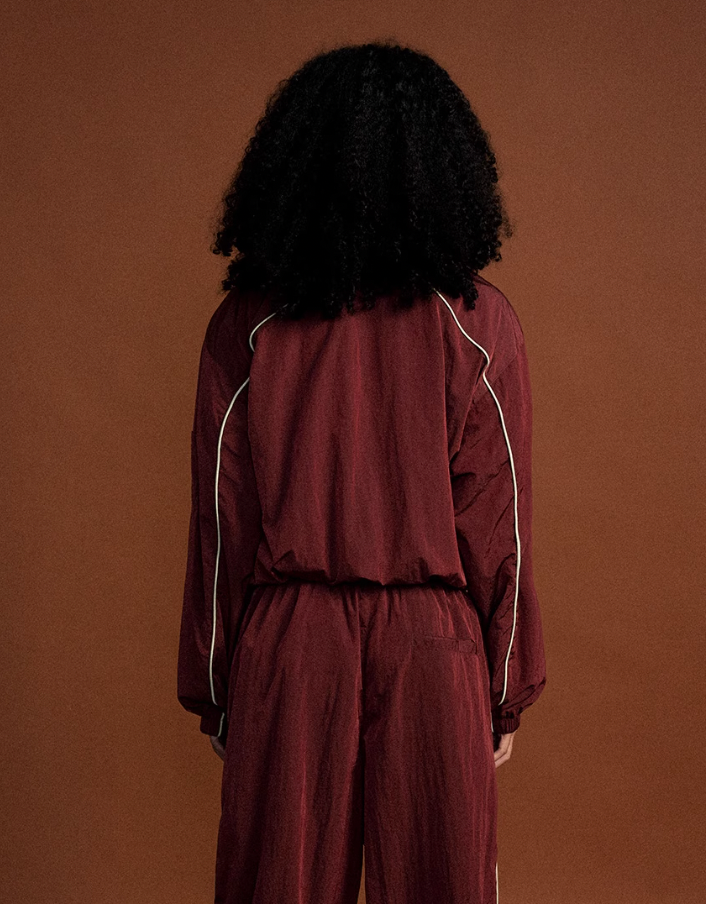 MHARF Burgundy Vintage Sport Windbreaker | Face 3 Face