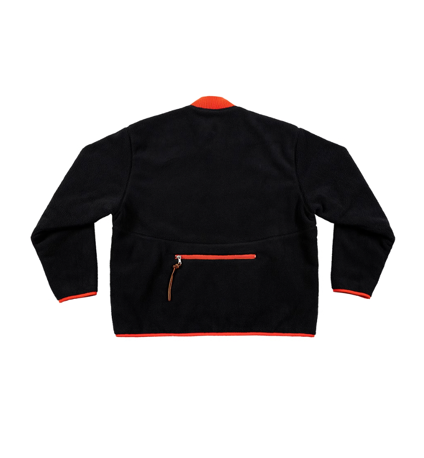 MHARF Black Hit Orange Sherpa Fleece Jacket | Face 3 Face