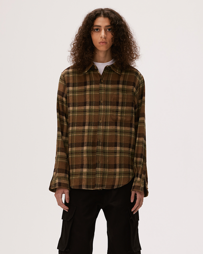 MHARF Classic Flannel Plaid Long Sleeve Shirt | Face 3 Face