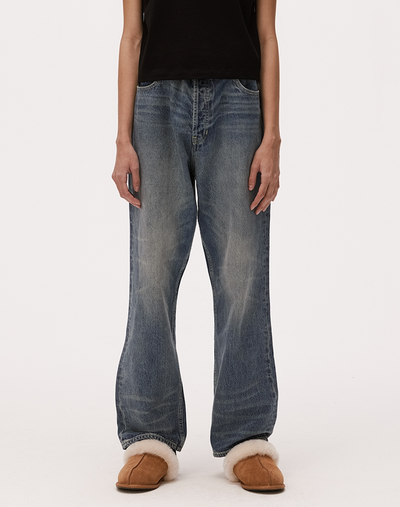 MHARF Light Blue Washed Cat Whiskers Jeans | Face 3 Face