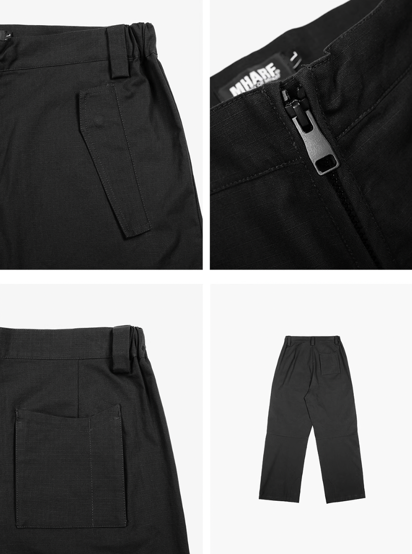 MHARF Exclusive Black Zip Wide Leg Pants | Face 3 Face