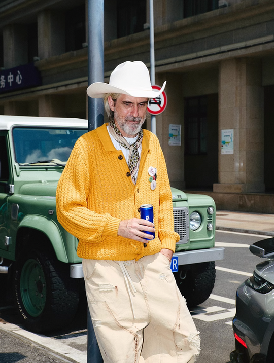 STEEPC Vintage Button Badge Knit Cardigan | Face 3 Face