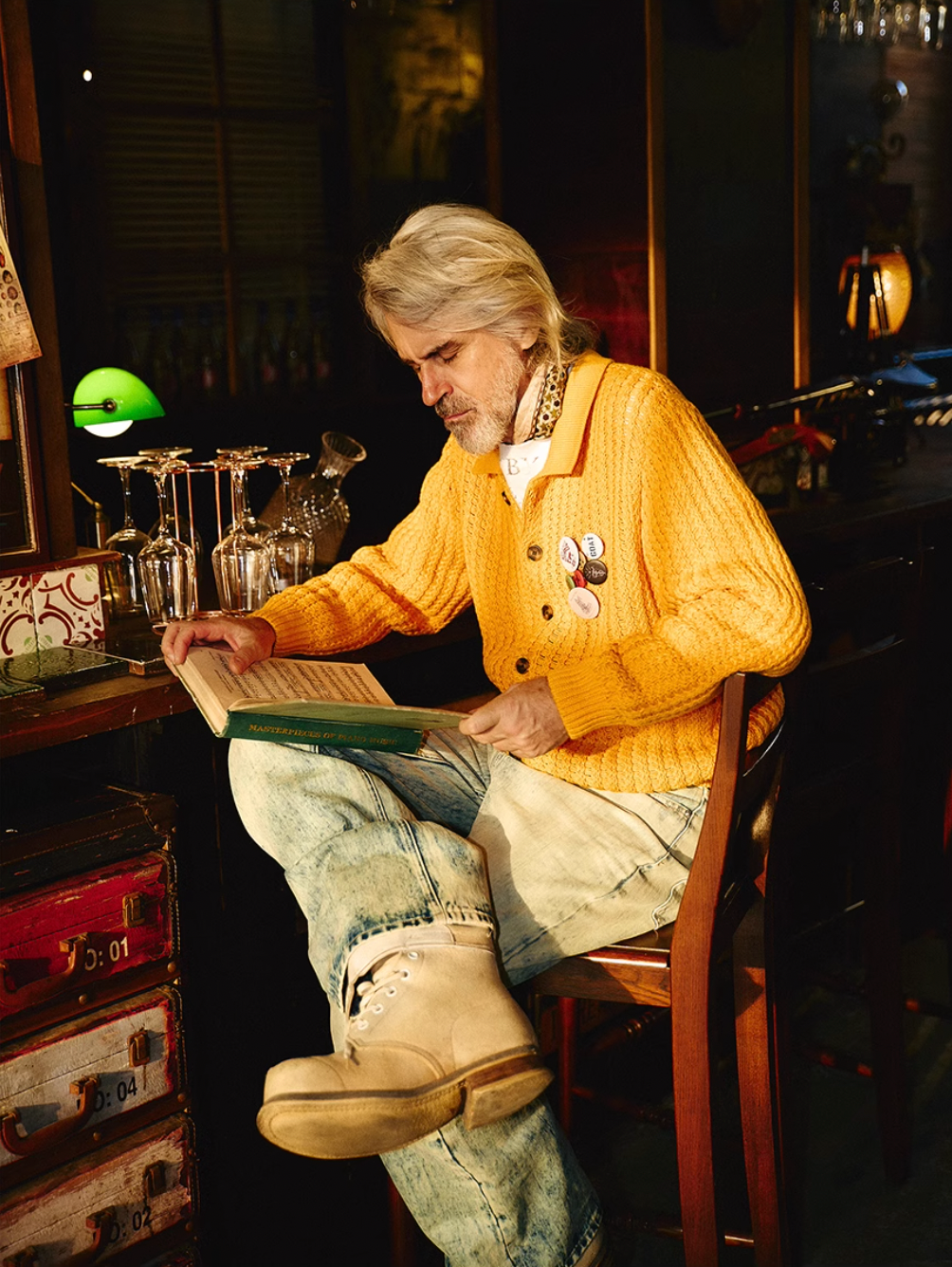 STEEPC Vintage Button Badge Knit Cardigan | Face 3 Face