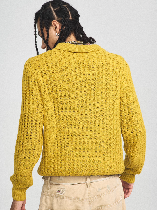 STEEPC Vintage Button Badge Knit Cardigan | Face 3 Face