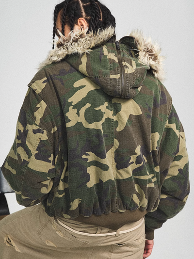 STEEPC Green Camouflage N2B Military Jacket | Face 3 Face