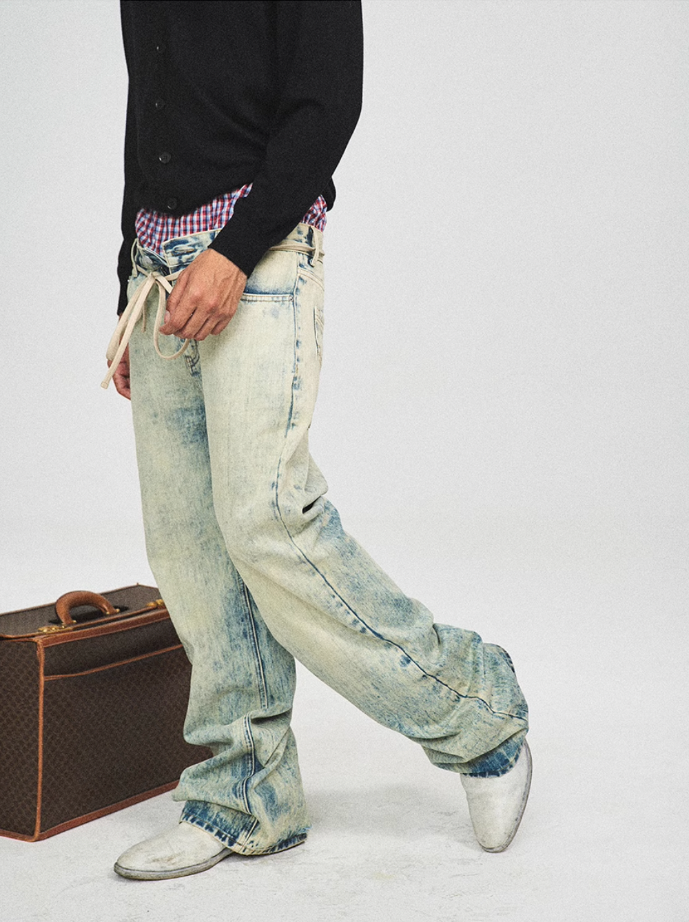 STEEPC Vintage Washed Blue Bootcut Jeans | Face 3 Face