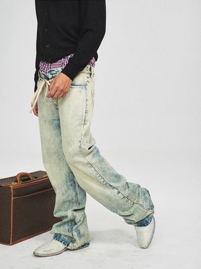 STEEPC Vintage Washed Blue Bootcut Jeans | Face 3 Face