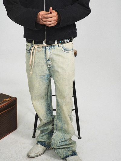 STEEPC Vintage Washed Blue Bootcut Jeans | Face 3 Face